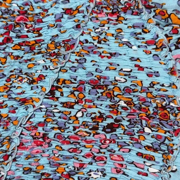 Poupette St Barth Soledad Mini Dress Medium Sky Blue Murrina Smocked - Picture 6 of 11